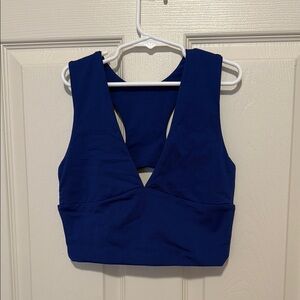 Blue Crop Tank Top with Cut Out Detail XS *NEW*